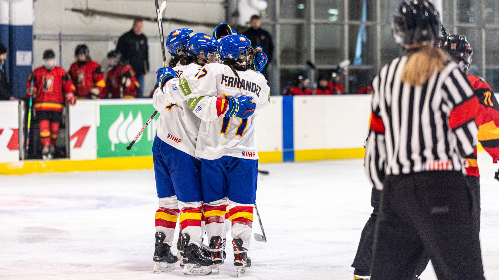 , España asegura medalla con una plácida victoria ante Bélgica (8-0), Real Federación Española Deportes de Hielo