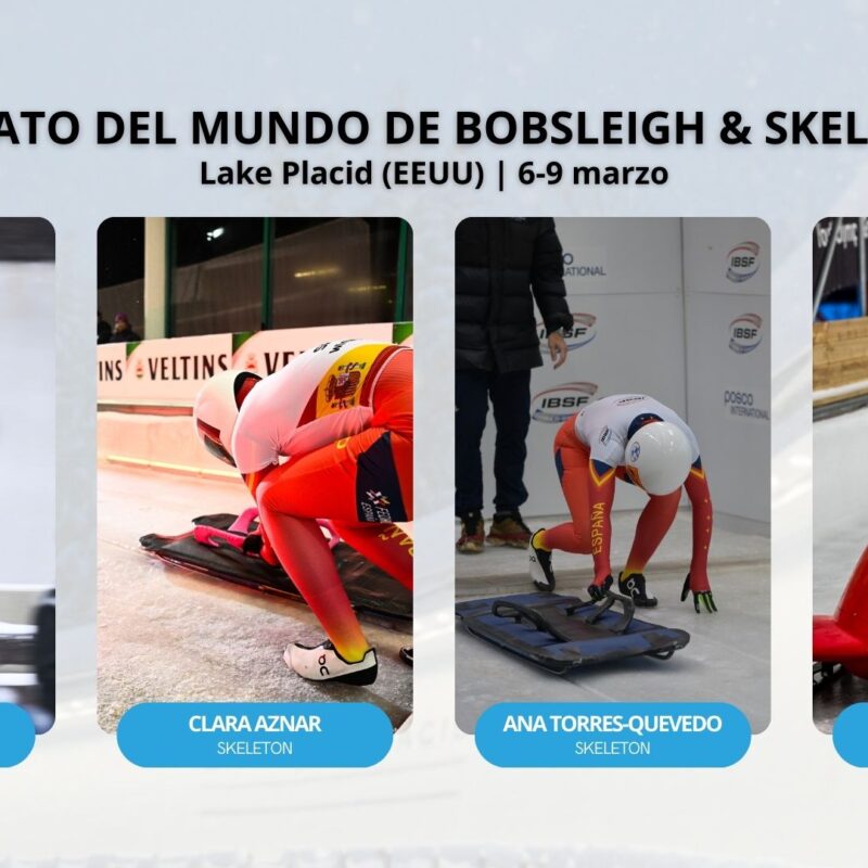 FEDHIELO, Representación de récord para España en el próximo Mundial de Bobsleigh &#038; Skeleton 2025, Real Federación Española Deportes de Hielo